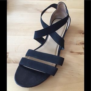 Talbots black strappy sandals size 9.6
